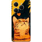 Gramaphone Tecno Spark 20 Pro Uyumlu Kedi Desenli Telefon Kılıfı + Ekran Koruyucu - 5783