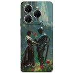 Gramaphone Tecno Spark 20 Pro Uyumlu Retro Desenli Telefon Kılıfı + Ekran Koruyucu - 5839