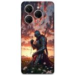 Gramaphone Tecno Spark 20 Pro Uyumlu Retro Desenli Telefon Kılıfı + Ekran Koruyucu - 5842