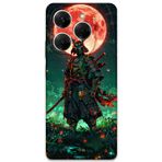 Gramaphone Tecno Spark 20 Pro Uyumlu Samuray Desenli Telefon Kılıfı + Ekran Koruyucu - 5822