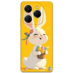 Gramaphone Tecno Spark 20 Pro Uyumlu Tavşan Desenli Telefon Kılıfı + Ekran Koruyucu - 5807