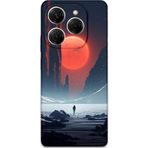 Gramaphone Tecno Spark 20 Pro Uyumlu Uzay Desenli Telefon Kılıfı + Ekran Koruyucu - 5861