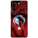 Gramaphone Vivo V29 ile Uyumlu Türk Bayrağı Desenli Telefon Kılıfı + Ekran Koruyucu - 5856