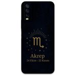 Gramaphone Vivo Y20 ile Uyumlu Akrep Burcu Desenli Telefon Kılıfı + Ekran Koruyucu - 5775