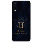 Gramaphone Vivo Y20 ile Uyumlu İkizler Burcu Desenli Telefon Kılıfı + Ekran Koruyucu - 5770