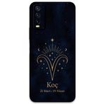 Gramaphone Vivo Y20 ile Uyumlu Koç Burcu Desenli Telefon Kılıfı + Ekran Koruyucu - 5768