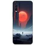 Gramaphone Vivo Y20 ile Uyumlu Uzay Desenli Telefon Kılıfı + Ekran Koruyucu - 5861