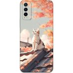Gramaphone Vivo Y20 Uyumlu Kedi Desenli Telefon Kılıfı + Ekran Koruyucu - 5784
