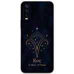 Gramaphone Vivo Y20 Uyumlu Koç Burcu Desenli Telefon Kılıfı + Ekran Koruyucu - 5768