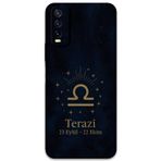Gramaphone Vivo Y20 Uyumlu Terazi Burcu Desenli Telefon Kılıfı + Ekran Koruyucu - 5774