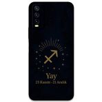 Gramaphone Vivo Y20 Uyumlu Yay Burcu Desenli Telefon Kılıfı + Ekran Koruyucu - 5776