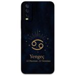 Gramaphone Vivo Y20 Uyumlu Yengeç Burcu Desenli Telefon Kılıfı + Ekran Koruyucu - 5771
