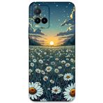 Gramaphone Vivo Y21s ile Uyumlu Çiçek Desenli Telefon Kılıfı + Ekran Koruyucu - 5792