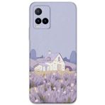 Gramaphone Vivo Y21s ile Uyumlu Çiçek Desenli Telefon Kılıfı + Ekran Koruyucu - 5800