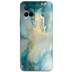 Gramaphone Vivo Y21s ile Uyumlu Mermer Desenli Telefon Kılıfı + Ekran Koruyucu - 5814