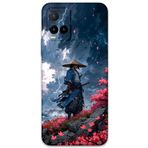 Gramaphone Vivo Y21s ile Uyumlu Samuray Desenli Telefon Kılıfı + Ekran Koruyucu - 5825