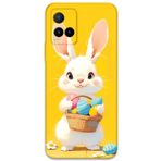 Gramaphone Vivo Y21s ile Uyumlu Tavşan Desenli Telefon Kılıfı + Ekran Koruyucu - 5806