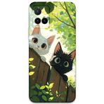 Gramaphone Vivo Y21S Uyumlu Kedi Desenli Telefon Kılıfı + Ekran Koruyucu - 5785