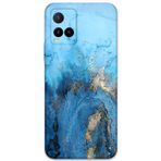 Gramaphone Vivo Y21S Uyumlu Mermer Desenli Telefon Kılıfı + Ekran Koruyucu - 5812
