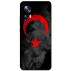 Gramaphone Xiaomi Mi 12 Uyumlu Türk Bayrağı Desenli Telefon Kılıfı + Ekran Koruyucu - 5852