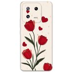 Gramaphone Xiaomi Mi 13 ile Uyumlu Çiçek Desenli Telefon Kılıfı + Ekran Koruyucu - 5789