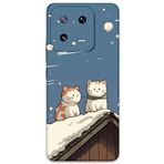 Gramaphone Xiaomi Mi 13 ile Uyumlu Kedi Desenli Telefon Kılıfı + Ekran Koruyucu - 5780