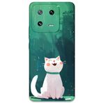 Gramaphone Xiaomi Mi 13 ile Uyumlu Kedi Desenli Telefon Kılıfı + Ekran Koruyucu - 5781