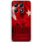Gramaphone Xiaomi Mi 14 Pro ile Uyumlu Atatürk Desenli Telefon Kılıfı + Ekran Koruyucu - 5848