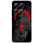 Gramaphone Xiaomi Mi 14 Pro ile Uyumlu Türk Bayrağı Desenli Telefon Kılıfı + Ekran Koruyucu - 5852