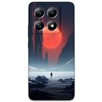 Gramaphone Xiaomi Mi 14 Pro ile Uyumlu Uzay Desenli Telefon Kılıfı + Ekran Koruyucu - 5861