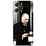 Gramaphone Xiaomi Redmi 12 Uyumlu Atatürk Desenli Telefon Kılıfı + Ekran Koruyucu - 5850