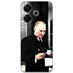 Gramaphone Xiaomi Redmi 13 Uyumlu Atatürk Desenli Telefon Kılıfı + Ekran Koruyucu - 5850