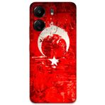 Gramaphone Xiaomi Redmi 13c ile Uyumlu Türk Bayrağı Desenli Telefon Kılıfı + Ekran Koruyucu - 5847