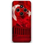 Gramaphone Xiaomi Redmi 14C Uyumlu Atatürk Desenli Telefon Kılıfı + Ekran Koruyucu - 5848