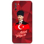 Gramaphone Xiaomi Redmi 9T ile Uyumlu Atatürk Desenli Telefon Kılıfı + Ekran Koruyucu - 5851