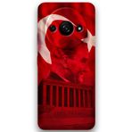 Gramaphone Xiaomi Redmi A3 Uyumlu Atatürk Desenli Telefon Kılıfı + Ekran Koruyucu - 5848
