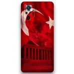 Gramaphone Xiaomi Redmi Note 10 Pro ile Uyumlu Atatürk Desenli Telefon Kılıfı + Ekran Koruyucu - 5848