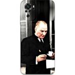 Gramaphone Xiaomi Redmi Note 10 Uyumlu Atatürk Desenli Telefon Kılıfı + Ekran Koruyucu - 5850