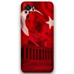 Gramaphone Xiaomi Redmi Note 10S Uyumlu Atatürk Desenli Telefon Kılıfı + Ekran Koruyucu - 5848