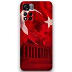 Gramaphone Xiaomi Redmi Note 11 Pro Plus 5G ile Uyumlu Atatürk Desenli Telefon Kılıfı + Ekran Koruyucu - 5848