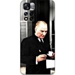 Gramaphone Xiaomi Redmi Note 11 Pro Plus 5G Uyumlu Atatürk Desenli Telefon Kılıfı + Ekran Koruyucu - 5850