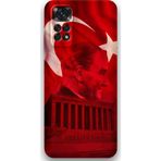 Gramaphone Xiaomi Redmi Note 11 Uyumlu Atatürk Desenli Telefon Kılıfı + Ekran Koruyucu - 5848