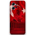 Gramaphone Xiaomi Redmi Note 12 4G ile Uyumlu Atatürk Desenli Telefon Kılıfı + Ekran Koruyucu - 5848