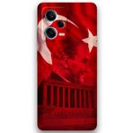 Gramaphone Xiaomi Redmi Note 12 Pro 5G ile Uyumlu Atatürk Desenli Telefon Kılıfı + Ekran Koruyucu - 5848
