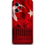 Gramaphone Xiaomi Redmi Note 12 Pro 5G Uyumlu Atatürk Desenli Telefon Kılıfı + Ekran Koruyucu - 5848