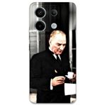 Gramaphone Xiaomi Redmi Note 13 Pro 4G Uyumlu Atatürk Desenli Telefon Kılıfı + Ekran Koruyucu - 5850