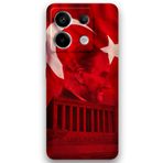 Gramaphone Xiaomi Redmi Note 13 Pro 5G ile Uyumlu Atatürk Desenli Telefon Kılıfı + Ekran Koruyucu - 5848