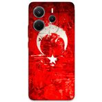 Gramaphone Xiaomi Redmi Note 14 4G ile Uyumlu Türk Bayrağı Desenli Telefon Kılıfı + Ekran Koruyucu - 5847