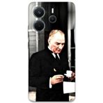 Gramaphone Xiaomi Redmi Note 14 5G Uyumlu Atatürk Desenli Telefon Kılıfı + Ekran Koruyucu - 5850
