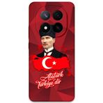 Gramaphone Xiaomi Redmi Note 14 Pro 5G Uyumlu Atatürk Desenli Telefon Kılıfı + Ekran Koruyucu - 5851